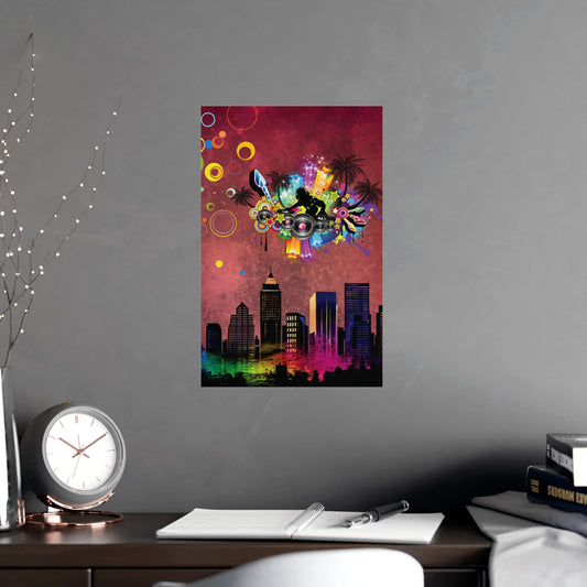 Frutiger Metro Poster - Urban City Party