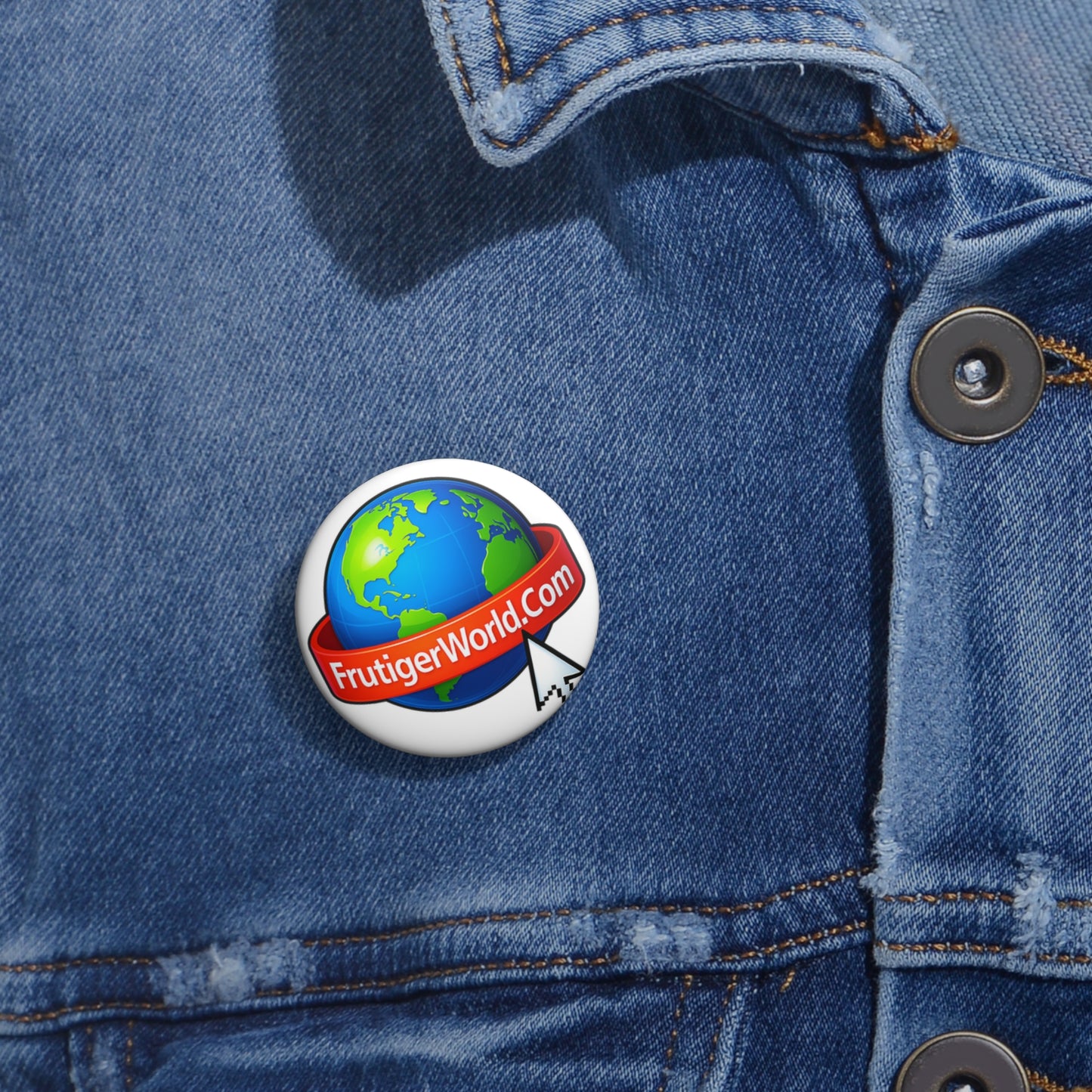 FrutigerWorld.Com logo pin