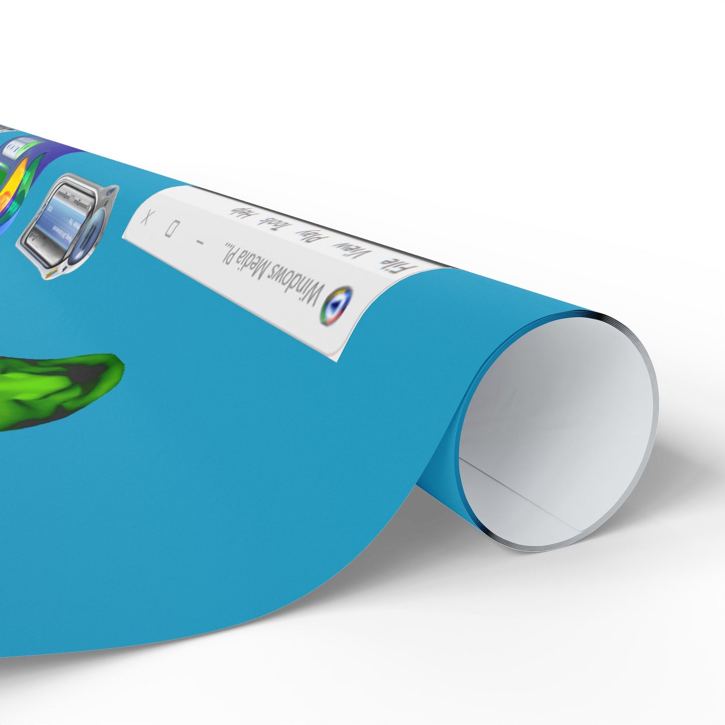 Tech Icons Wrapping Paper — Retro Computer Sticker Pattern Gift Wrap