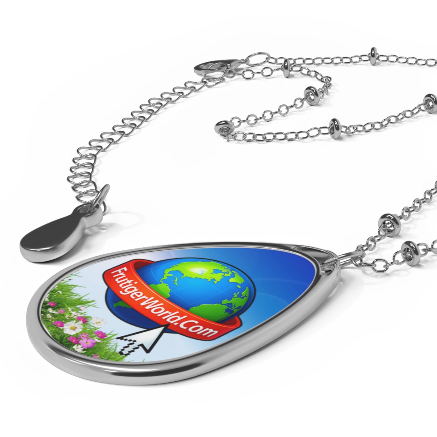 Frutiger World Oval Necklace