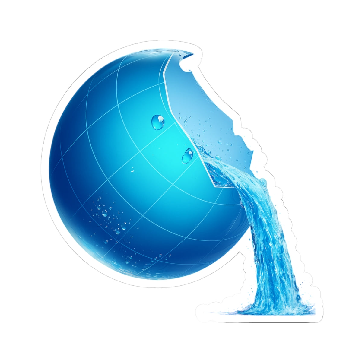 Frutiger Aqua Aero Web Globe Sticker - Classic